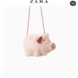 Zara Faux Fur Little Pig Crossbody bag